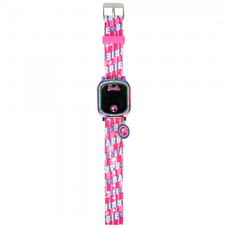 Barbie Pink Waves LED Kid's Watch With Silicone Band